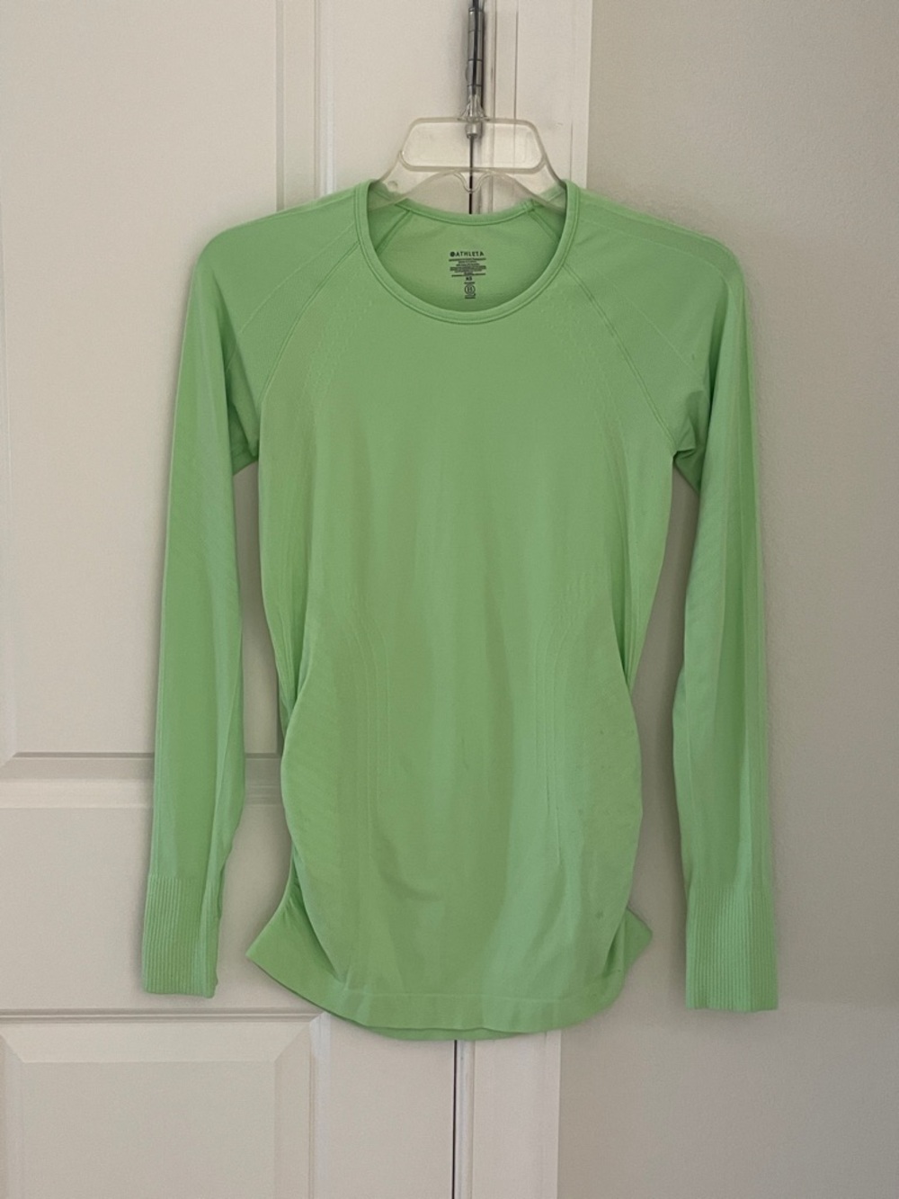 Athleta Women's Long-Sleeve Crew Top in Mint Green